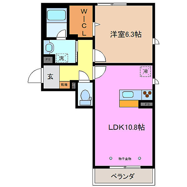 ベルナード 303｜三重県四日市市南富田町(賃貸マンション1LDK・3階・45.68㎡)の写真 その2