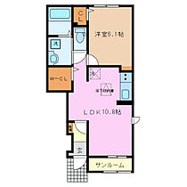 メゾン　ラ　シエル 105 ｜ 三重県三重郡川越町大字豊田（賃貸アパート1LDK・1階・43.61㎡） その2