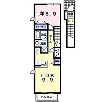 サニーヒルズ 203 ｜ 三重県桑名市陽だまりの丘２丁目（賃貸アパート1LDK・2階・41.98㎡） その2