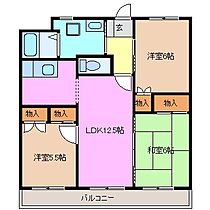 コンフォート桑名 206 ｜ 三重県桑名市大字東方（賃貸マンション3LDK・2階・60.07㎡） その2