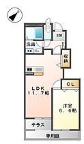 ビューパレス 103 ｜ 三重県四日市市大矢知町（賃貸アパート1LDK・1階・44.73㎡） その2