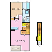 ニューサンパークII 202 ｜ 三重県桑名市元赤須賀（賃貸アパート1LDK・2階・53.68㎡） その2