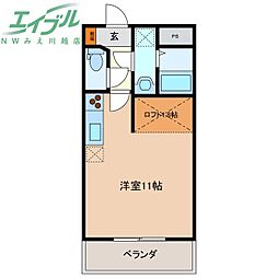 パストラルアベニュー ワンルームの間取図画像