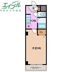 プリマベーラ 1Kの間取図画像