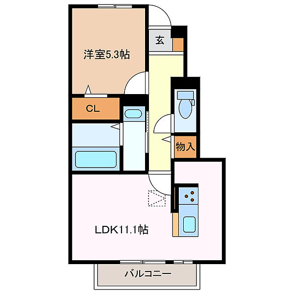 エスポワール 106｜三重県四日市市日永西１丁目(賃貸アパート1LDK・1階・42.55㎡)の写真 その1