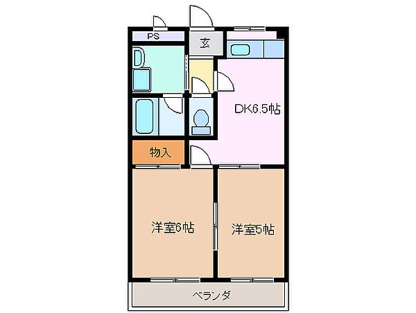 ＹＫ伊倉I 203｜三重県四日市市伊倉３丁目(賃貸アパート2DK・2階・40.50㎡)の写真 その2