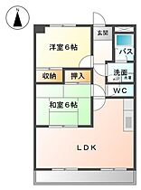 エレガントレーベンＢ棟 407 ｜ 三重県四日市市ときわ５丁目（賃貸マンション2LDK・4階・57.75㎡） その2