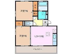 ウィルモアグッドラックV 102 ｜ 三重県四日市市伊倉２丁目（賃貸アパート2LDK・1階・54.19㎡） その2