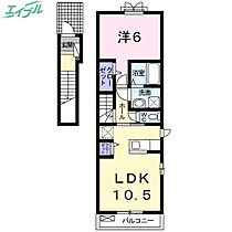 スクエア新正II  ｜ 三重県四日市市新正2丁目（賃貸アパート1LDK・2階・44.97㎡） その2