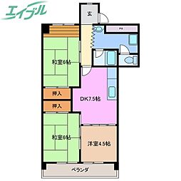 加藤ビル 3DKの間取図画像