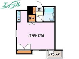 ヴィラカタオカ ワンルームの間取図画像