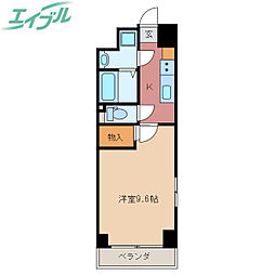 S-FORT四日市西新地 1Kの間取図画像