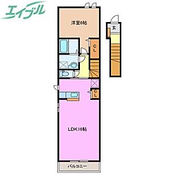 ライズコートTK1 1LDKの間取図画像