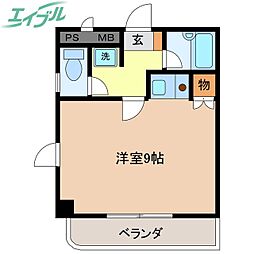 メゾンムツミ50 ワンルームの間取図画像