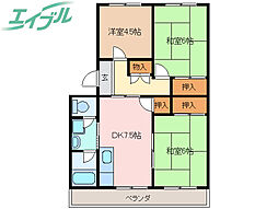 コーポ山路 3DKの間取図画像