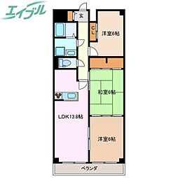 アーバンコア九の城 3LDKの間取図画像