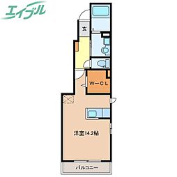 ライズコートTK2 ワンルームの間取図画像