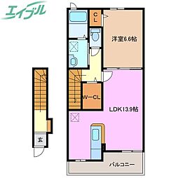 スペリート海山道 1LDKの間取図画像