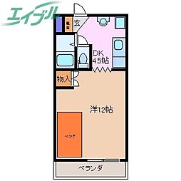 太平洋プラザ 1Kの間取図画像