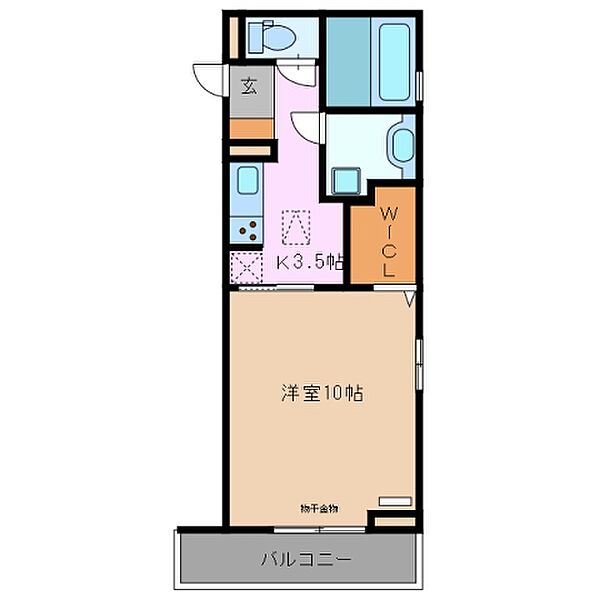 アンファン　ナッツ 102｜三重県四日市市京町(賃貸アパート1K・1階・36.92㎡)の写真 その2