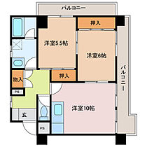 グランツ 305 ｜ 三重県四日市市鵜の森２丁目（賃貸マンション2LDK・3階・59.10㎡） その2