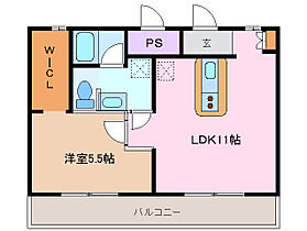 コム四日市 202 ｜ 三重県四日市市城西町（賃貸マンション1LDK・2階・45.00㎡） その2