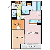 Ｄ-ｃｈａｍｂｒｅ北浜町　A 203 ｜ 三重県四日市市北浜町（賃貸アパート1LDK・2階・44.35㎡） その2