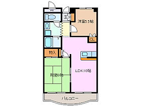 ローマンヒルズ太陽 41 ｜ 三重県四日市市御薗町２丁目（賃貸マンション2LDK・4階・52.02㎡） その2