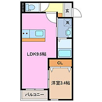 LECOCON四日市V 202 ｜ 三重県四日市市南浜田町（賃貸アパート1LDK・2階・32.60㎡） その2