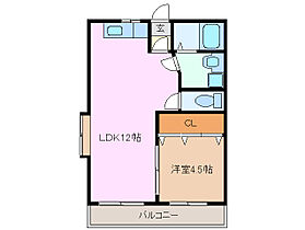 サンハイム宮西 203 ｜ 三重県四日市市海山道町１丁目（賃貸アパート1LDK・2階・41.00㎡） その2