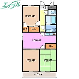 ファミール西浜田 北館 3階/-