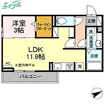 サニースペース  ｜ 三重県四日市市伊倉3丁目（賃貸アパート1LDK・2階・37.69㎡） その2