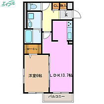 Ｍｏｏｎ　Ｒｉｖｅｒ  ｜ 三重県四日市市赤堀南町（賃貸マンション1LDK・1階・50.28㎡） その2