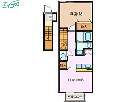 Ｍ’ｓ　ｃｏｕｒｔ　II  ｜ 三重県四日市市小古曽東3丁目（賃貸アパート1LDK・2階・42.37㎡） その2