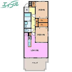 間取図画像 2LDK