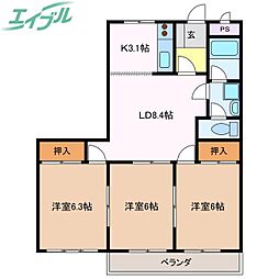 間取図画像 3LDK