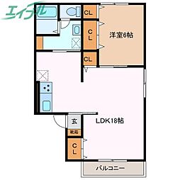 ウエストバンブー α(A棟) 2階