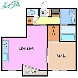 サンフェリーチェ 1LDKの間取図画像