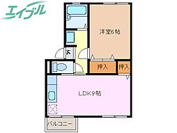 シャルムマスダ1A 1LDKの間取図画像