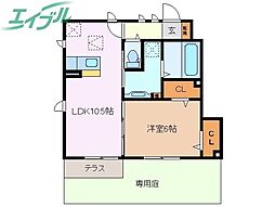 エムケーシープ 1LDKの間取図画像