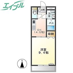 サンブライトさか1 1DKの間取図画像