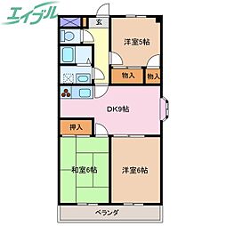 リヴェール日永 3DKの間取図画像
