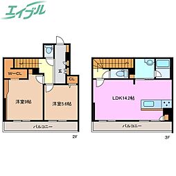 シャーメゾン ラ テラ 2LDKの間取図画像