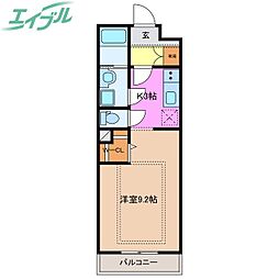 アルフレンテ 1Kの間取図画像