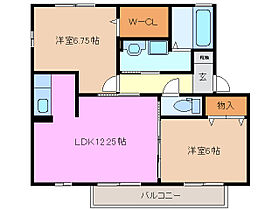 サンポーチ陽だまり　B 202 ｜ 三重県桑名市陽だまりの丘１丁目（賃貸アパート2LDK・2階・58.81㎡） その2