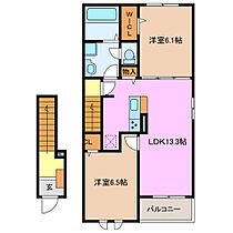 ローレル　II 205 ｜ 三重県桑名市大字額田（賃貸アパート2LDK・2階・59.55㎡） その2