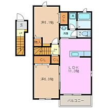 フロラシオン　I 201 ｜ 三重県桑名市多度町香取（賃貸アパート2LDK・2階・57.07㎡） その2