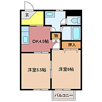 アンレ－ヴ 201 ｜ 三重県三重郡菰野町大字菰野（賃貸アパート2K・2階・36.40㎡） その2