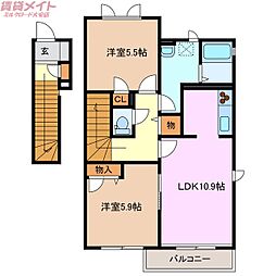 雪月花　6番館 2階