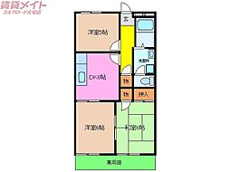 メゾンメイセツ2 3DKの間取図画像